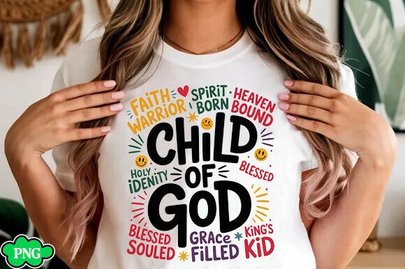 Child of God Kids T Shirt SVG, Christian T-Shirt Designs