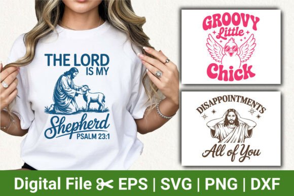 Christian Humor and Faith Jesus Sheep T-Shirt Designs