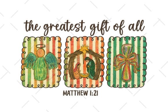 Christian Nativity Scene PNG for T-Shirt Designs
