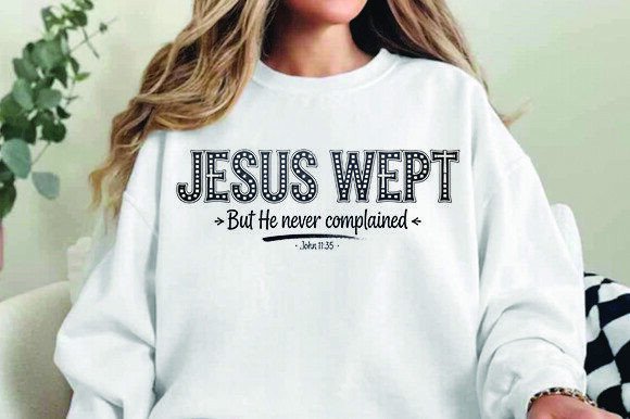 Christian Png, Jesus Wept Png for T-Shirt Designs