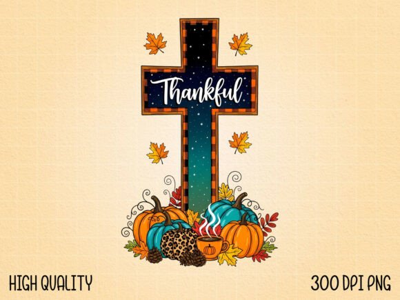 Christian Thanksgiving Autumn PNG T-Shirt Designs