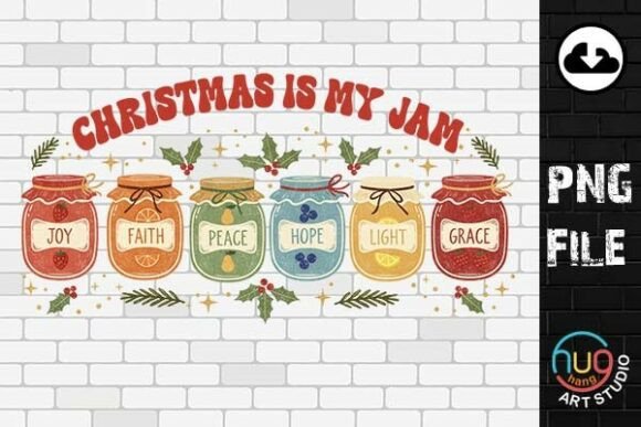 Christmas is My Jam- Christian PNG for T-Shirt Designs