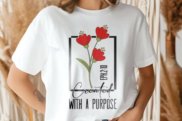 Floral Christian T-shirt Design and T-Shirt Designs