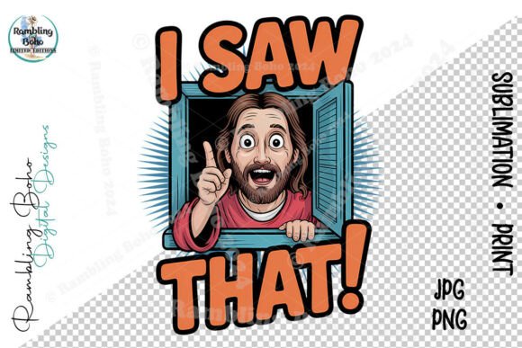 I Saw That Funny Thumbs Up Jesus Silly T-Shirt Designs