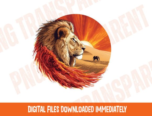 Mens Christian PNG Lion of Judah PNG T-Shirt Designs