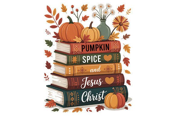 Pumpkin Spice and Jesus PNG, Christian T-Shirt Designs
