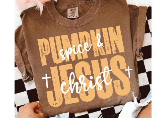 Pumpkin Spice Jesus Christ PNG T-Shirt Designs
