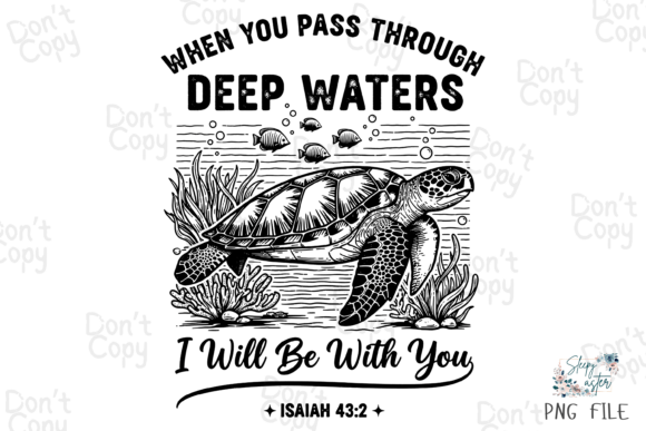 Trendy Bible Verse, Christian Sea PNG for T-Shirt Designs