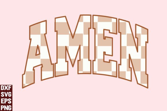 Trendy Christian Amen SVG, PNG for T-Shirt Designs
