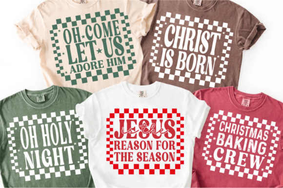 Trendy Christian Christmas SVG Bundle for T-Shirt Designs
